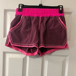 Lululemon Pink Striped Lined Shorts Size 4